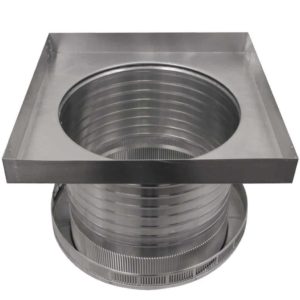 Roof Louver for Air Intake - Pop Vent with Curb Mount Flange PV-14-C8-CMF-bottom view